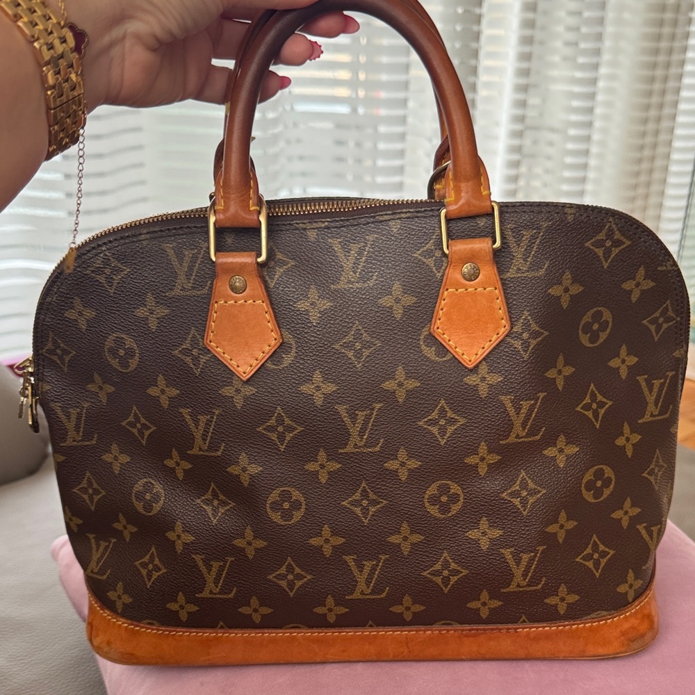 Louis Vuitton Monogram Satchel in Brown and Tan
